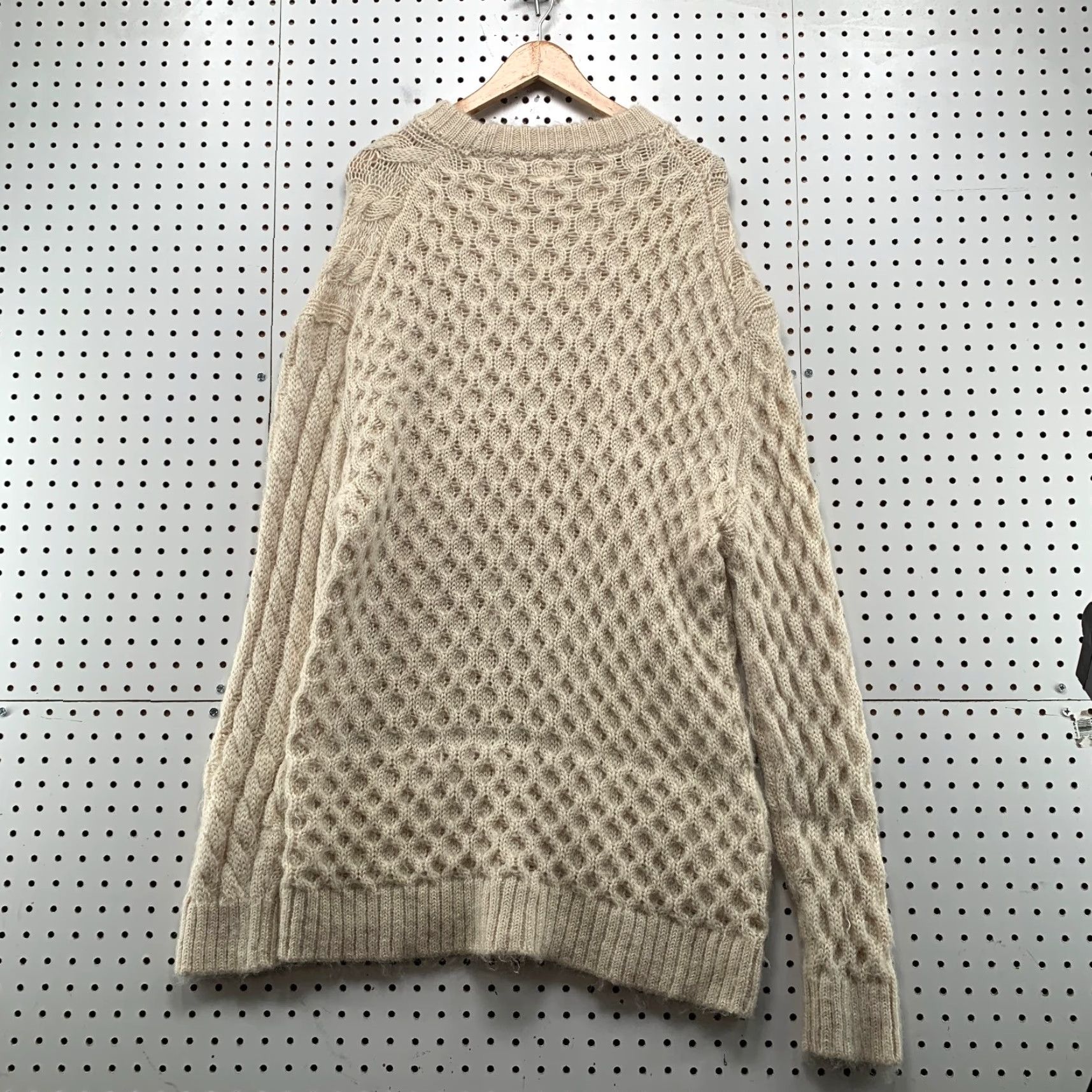 H&M H&M Edition By John Boyega 100% Wool Sweater Womens Large Beige Oversized Size L / US 10 / IT 46 - 2 Thumbnail
