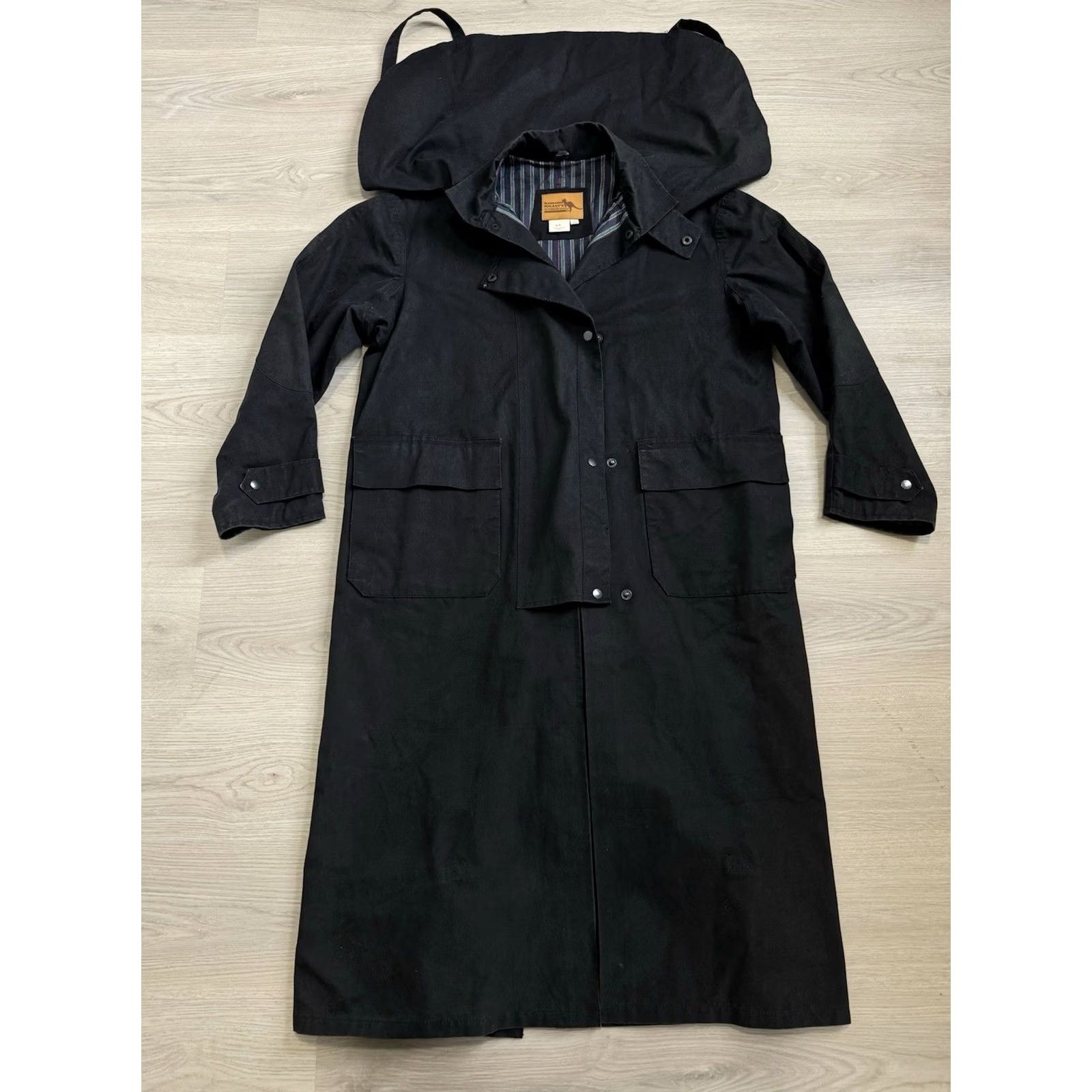 KangaROOS VINTAGE Kangaroo Khakis Denim Duster Jacket Long Overcoat Coat Men S Black Charcoal Denim Size US S / EU 44-46 / 1 - 2 Thumbnail