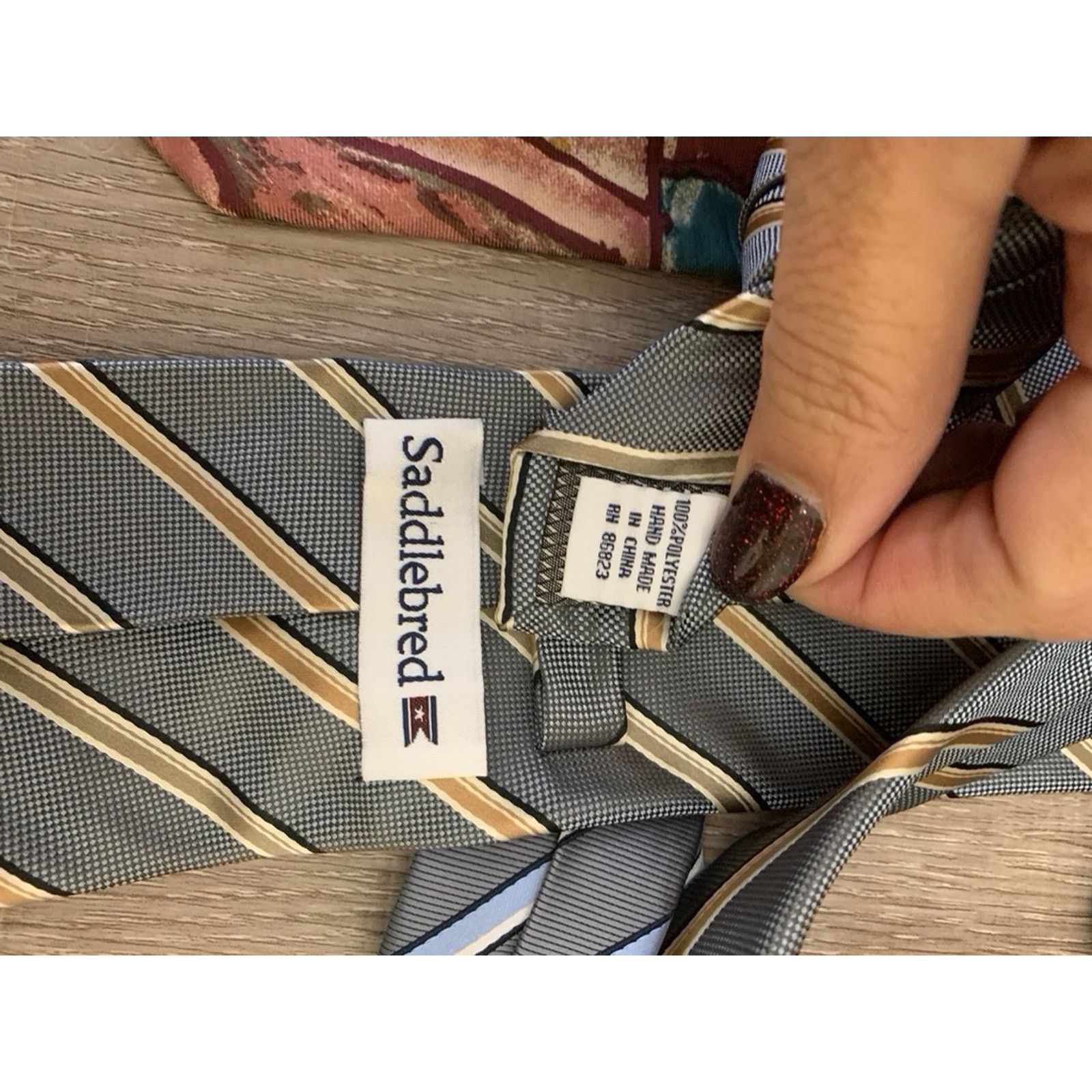 Saddlebred Saddlebred Men's Designer Striped Tie Set Multicolor 5 Piece Size ONE SIZE - 6 Thumbnail