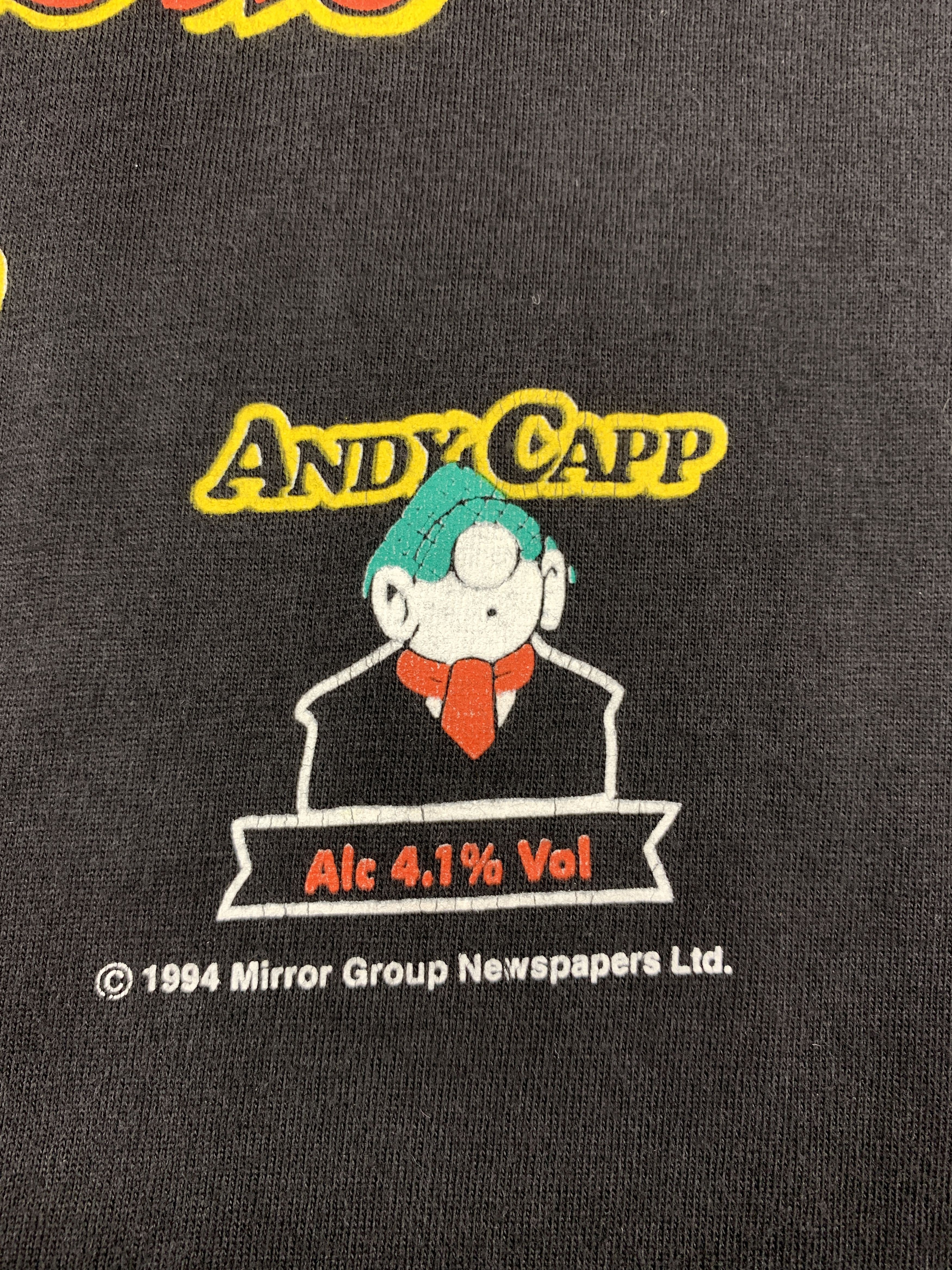 Vintage 1994 Vintage Andy Capp Drinking Class Hero Alcohol T Shirt Size US XL / EU 56 / 4 - 4 Thumbnail