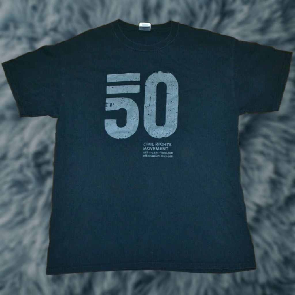 Gildan VTG Civil Rights Movement 50 Years Forward Birmingham AL 1963-2013 T Shirt Large Size US L / EU 52-54 / 3 - 1 Thumbnail