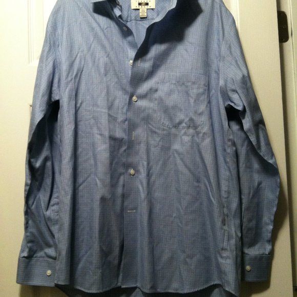 Joseph Abboud JOSEPH ABBOUD MENS BLUE 100%COTTON DRESS SHIRT 16.5/34-35 Size US L / EU 52-54 / 3 - 4 Thumbnail