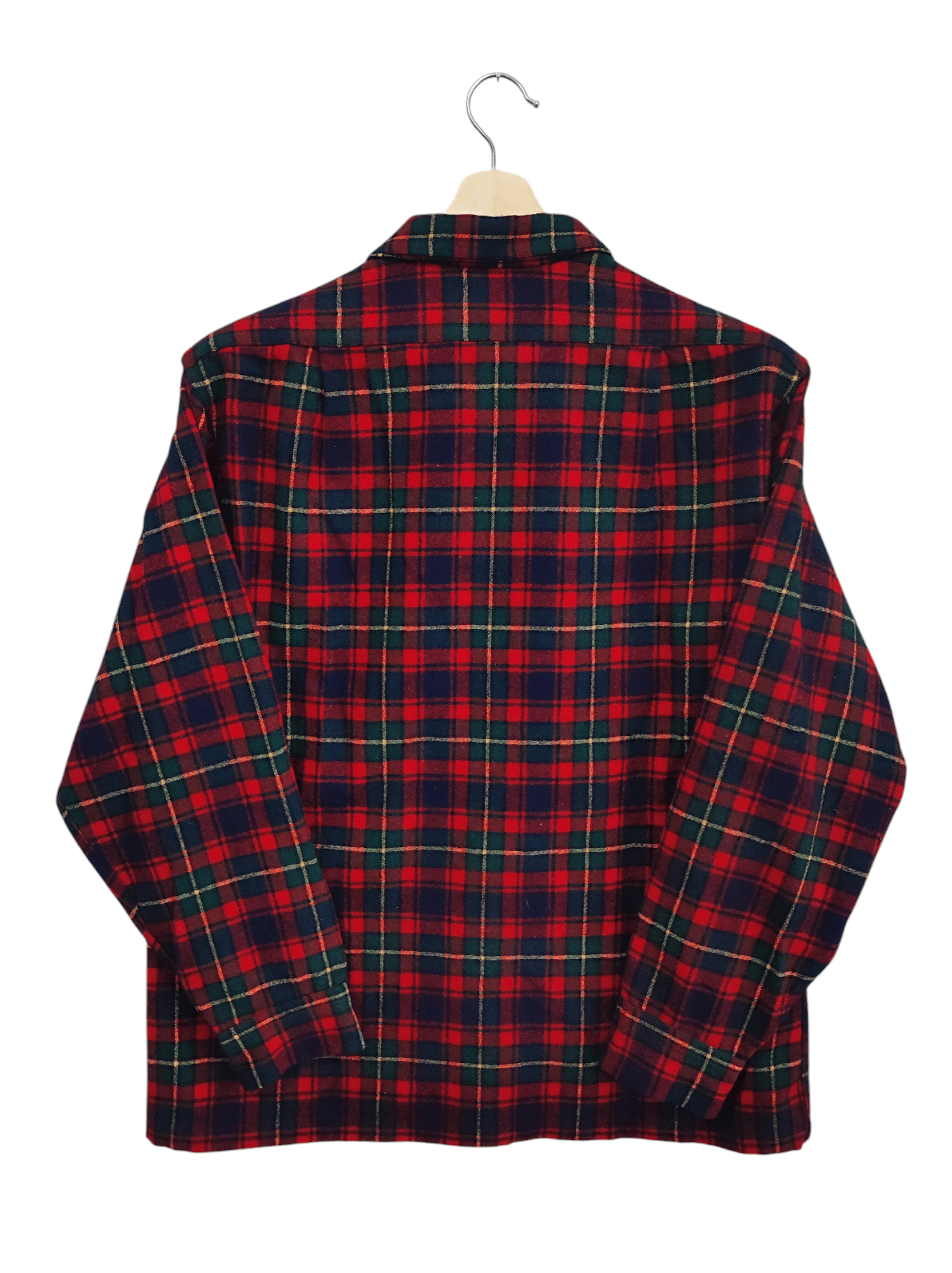 Pendleton × Vintage Vintage 80 Pendleton Virgin Wool Flannel Red Plaid Large USA Size US L / EU 52-54 / 3 - 7 Thumbnail