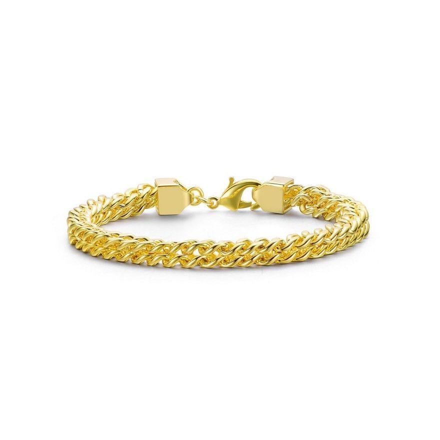 14K Gold Plated or White Gold Plated Mesh Link Bracelet