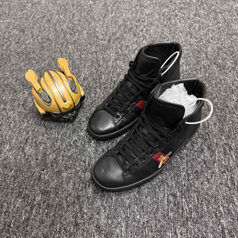 Gucci Gucci Black Ace High-Top Sneakers for Men - Size US 7.5 / EU 40-41 - 1 Thumbnail