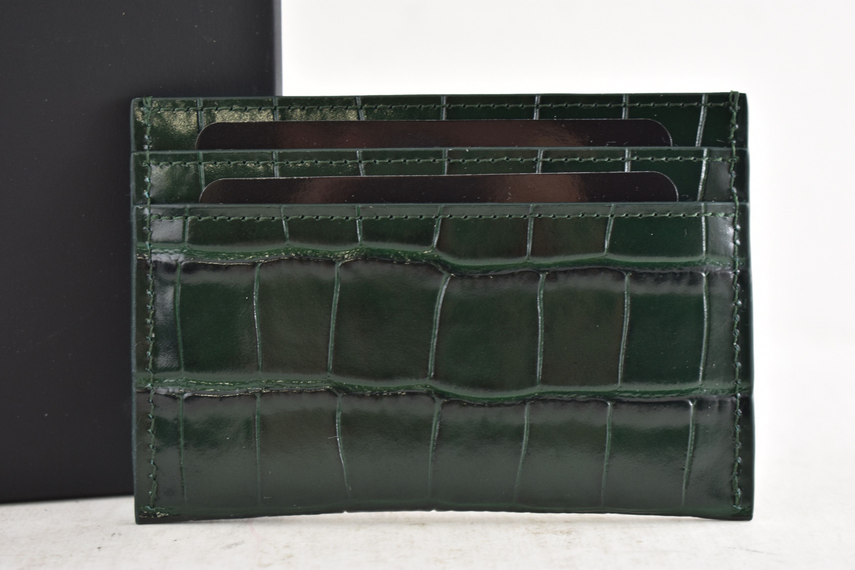 Chanel 26S Emerald Crocodile Embossed Credit Card Holder Wallet Size ONE SIZE - 5 Thumbnail
