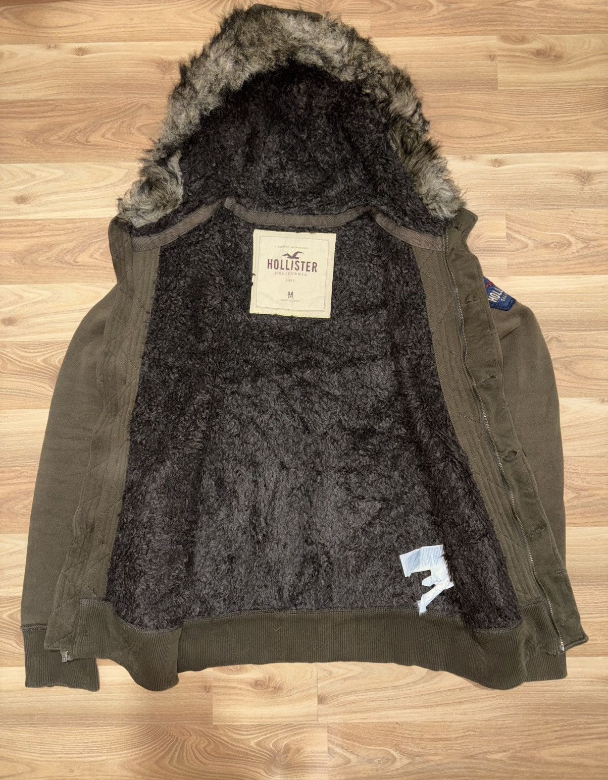 Hollister Hollister Co.Sherpa Lined Hooded Jacket Army Green Y2K Style Size US M / EU 48-50 / 2 - 6 Thumbnail