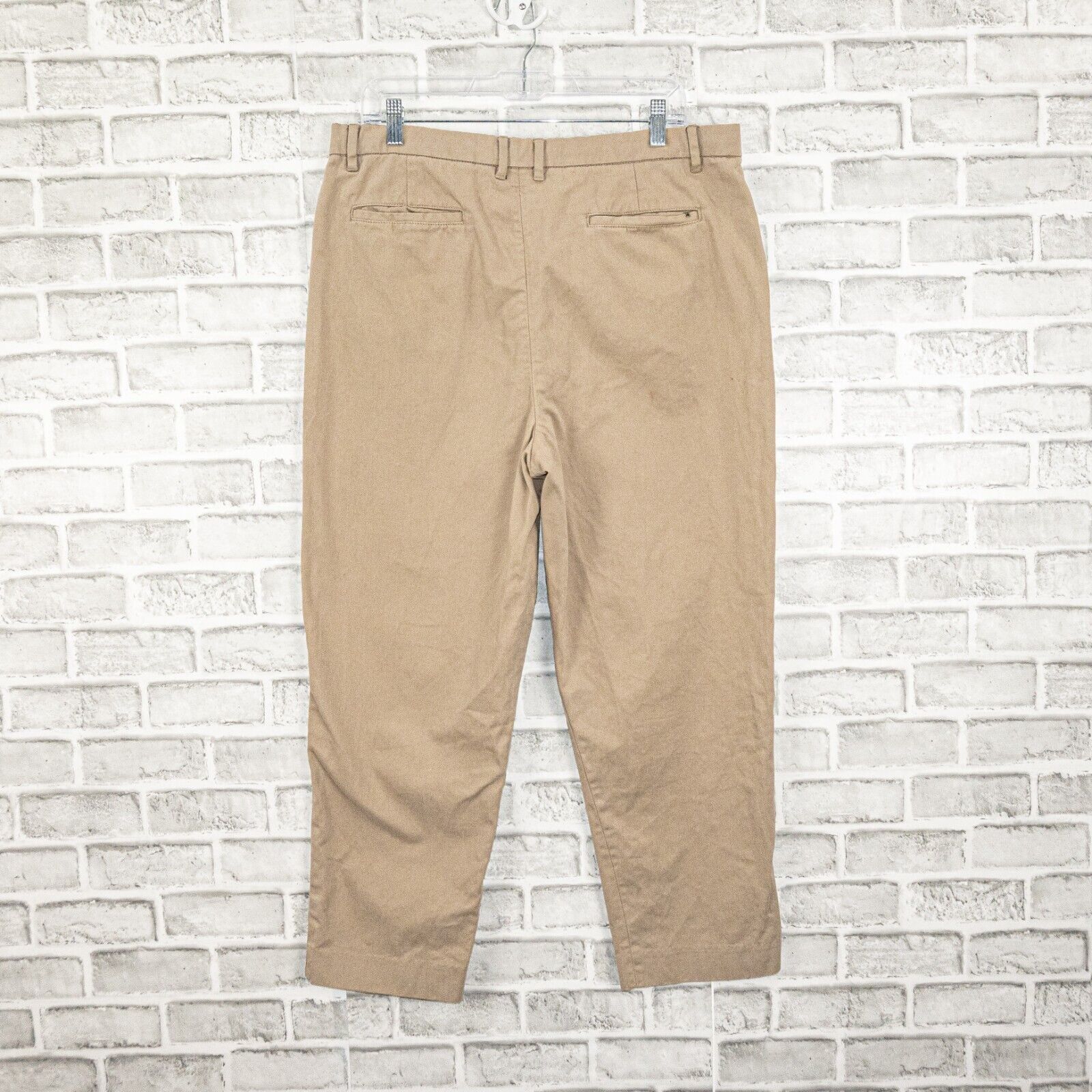 Allsaints ALL SAINTS Men's Muro Cropped Tappered Chino Pants in Khaki Size US 33 - 3 Thumbnail