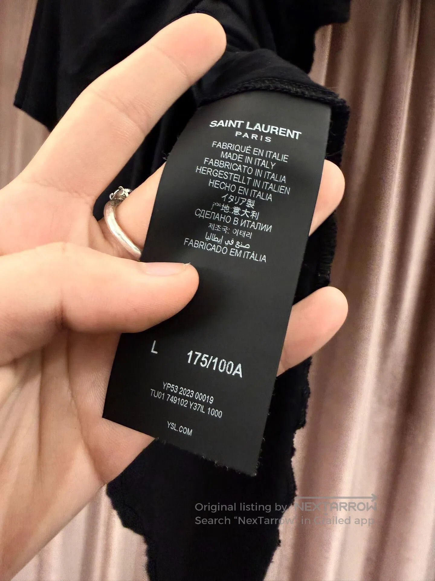 Saint Laurent Paris Saint Laurent Black Short Sleeve Tee. Size US L / EU 52-54 / 3 - 5 Thumbnail
