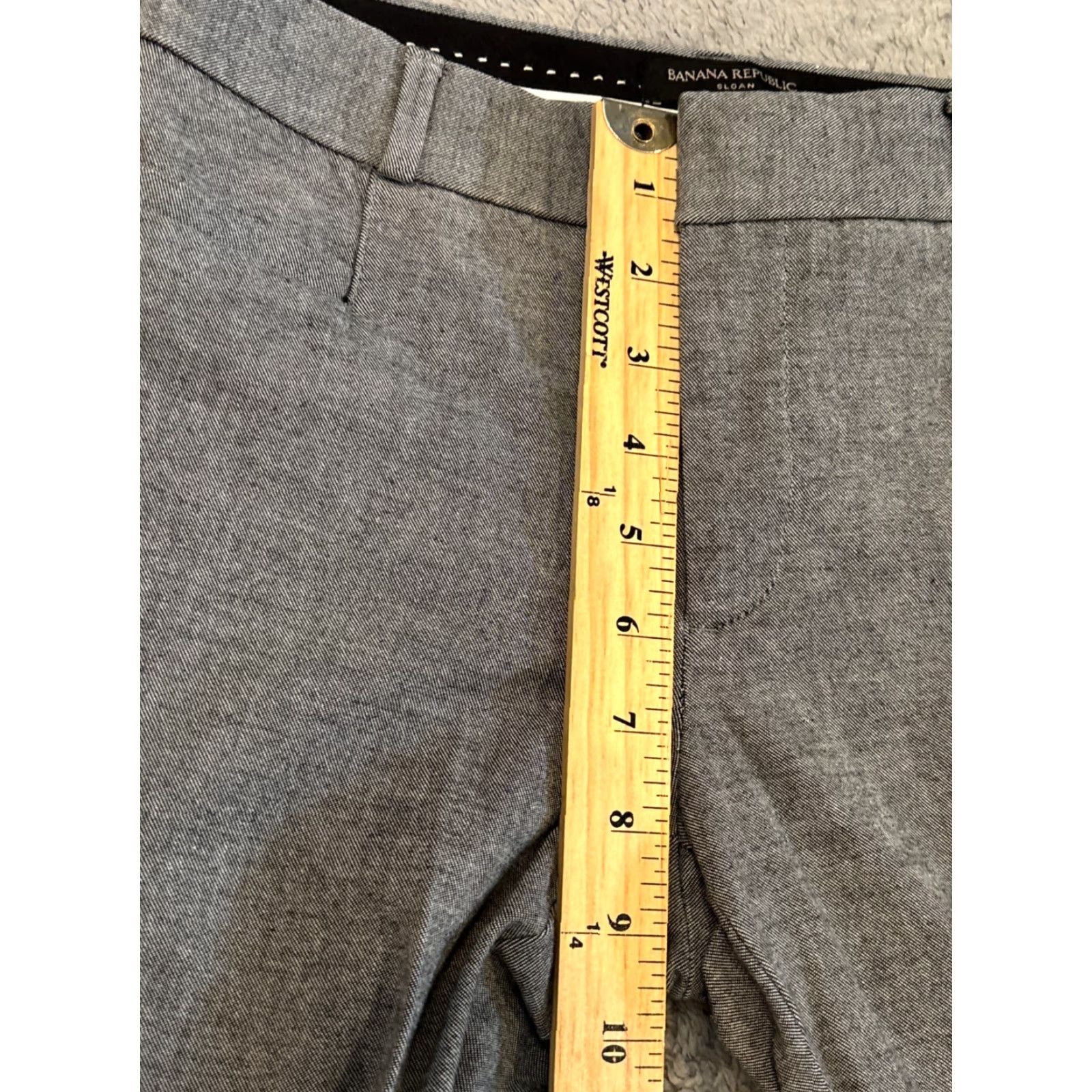 Banana Republic Banana Republic Pants Womens 2 Gray Sloan Fit Career Office Casual Slacks Slim Tapered Front Flat Front Button Machine Washable Hook & Bar Zipper Size 26" / US 2 / IT 38 - 4 Thumbnail
