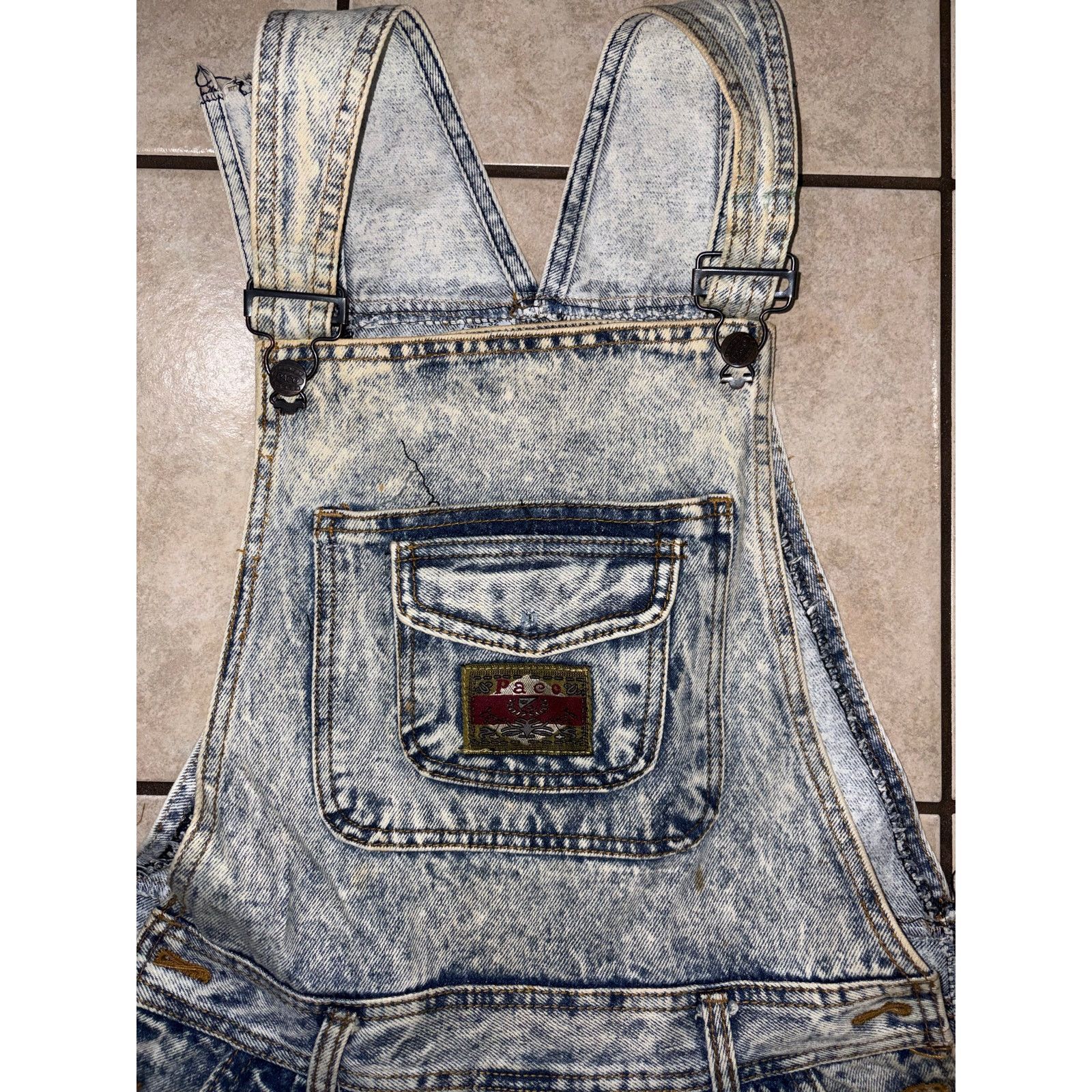 Other Vintage paco jeans overalls acid wash 90s denim. Inseam 32 Size US 32 / EU 48 - 2 Thumbnail