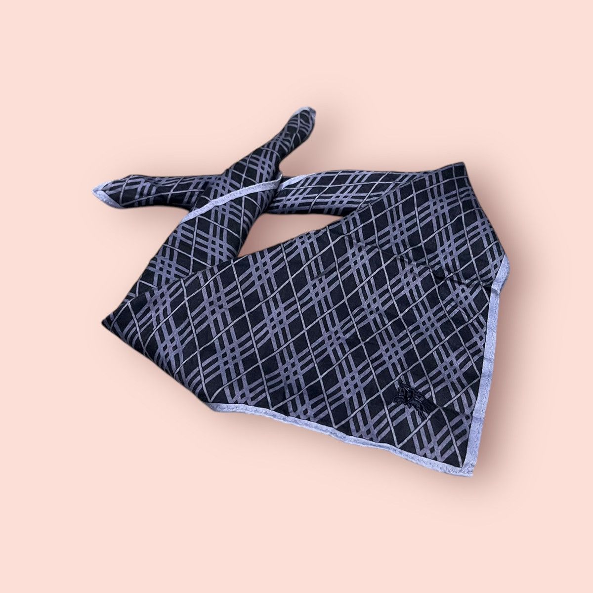 Burberry × Designer × Vintage VTG BURBERRY COTTON SILK HANDKERCHIEF/POCKETSQUARE/BANDANA Size ONE SIZE - 9 Thumbnail