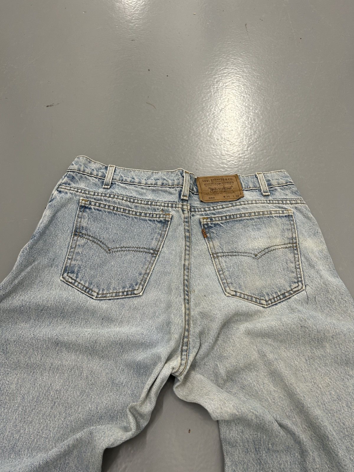 Levi's Crazy vintage y2k faded Levi’s 550 orange tab distressed Size US 34 / EU 50 - 3 Thumbnail