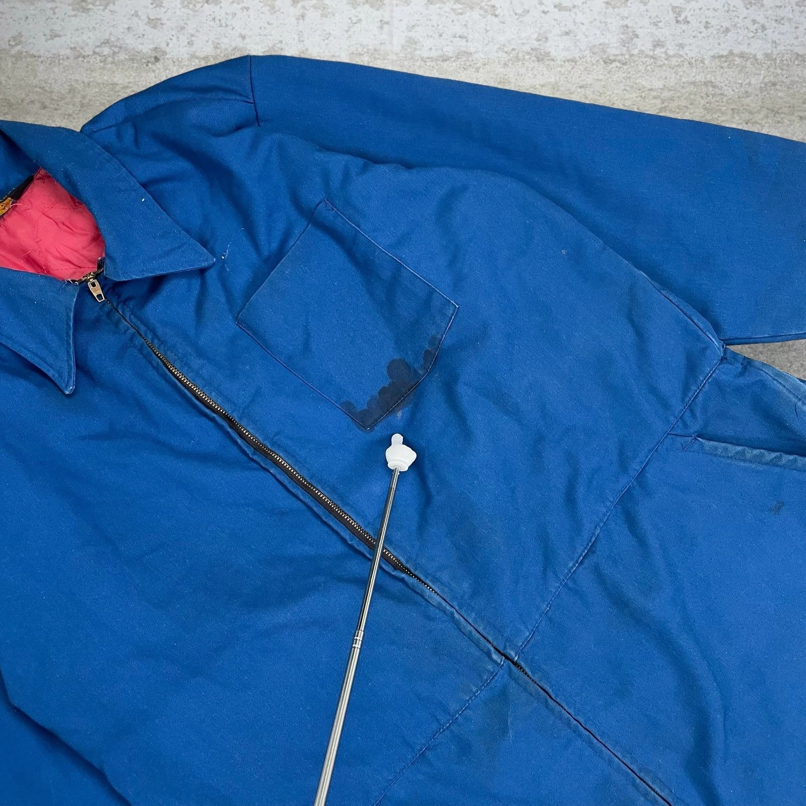 Vintage True Vintage Coveralls 70s Blue Canvas Quilt Lined Zip Up Size US 44 / EU 60 - 4 Thumbnail