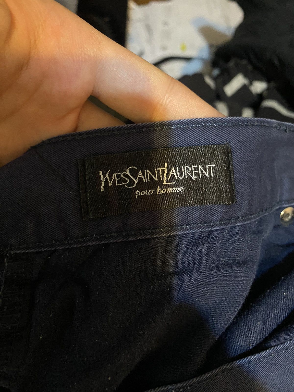 Yves Saint Laurent 36x32 YSL Jeans Denim Pants Cotton Navy Size US 36 / EU 52 - 12 Thumbnail