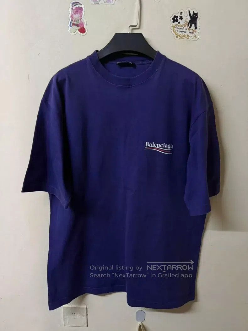 Balenciaga Blue Coke Printed Short Sleeve