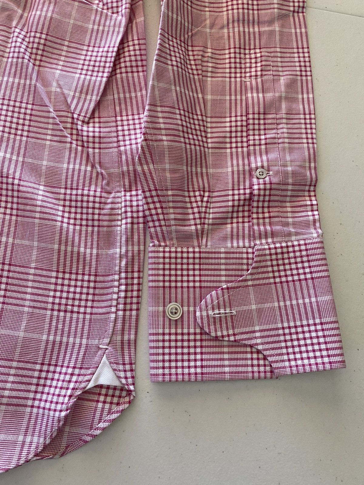 Tom Ford Tom Ford peppermint pink glen check shirt 17 43e NEW Size US L / EU 52-54 / 3 - 3 Thumbnail