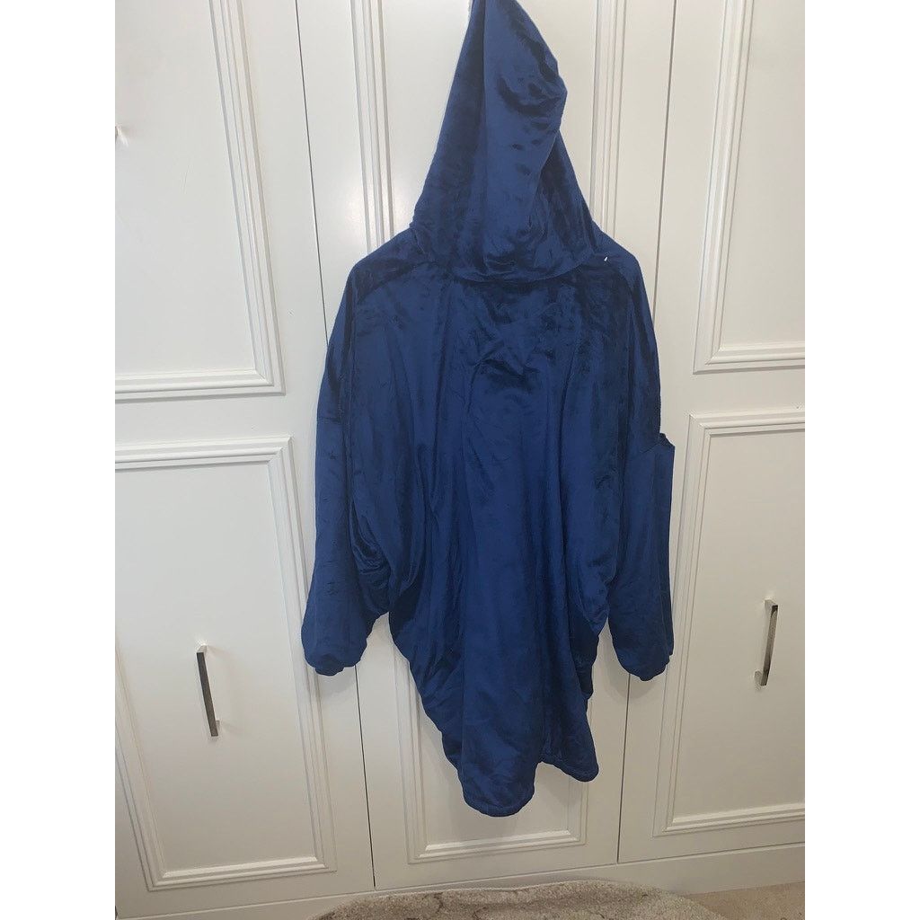 The Unbranded Brand Oversized Wearable Blanket Hoodie Sweatshirt Blue Unisex Size ONE SIZE - 7 Thumbnail