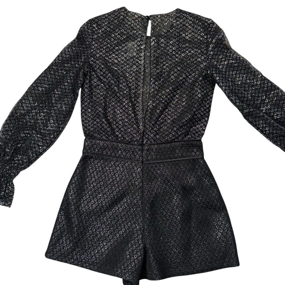 Maje NWT New $395 Maje Black Silver Long Sleeve Iana Combishort Size S / US 4 / IT 40 - 5 Thumbnail