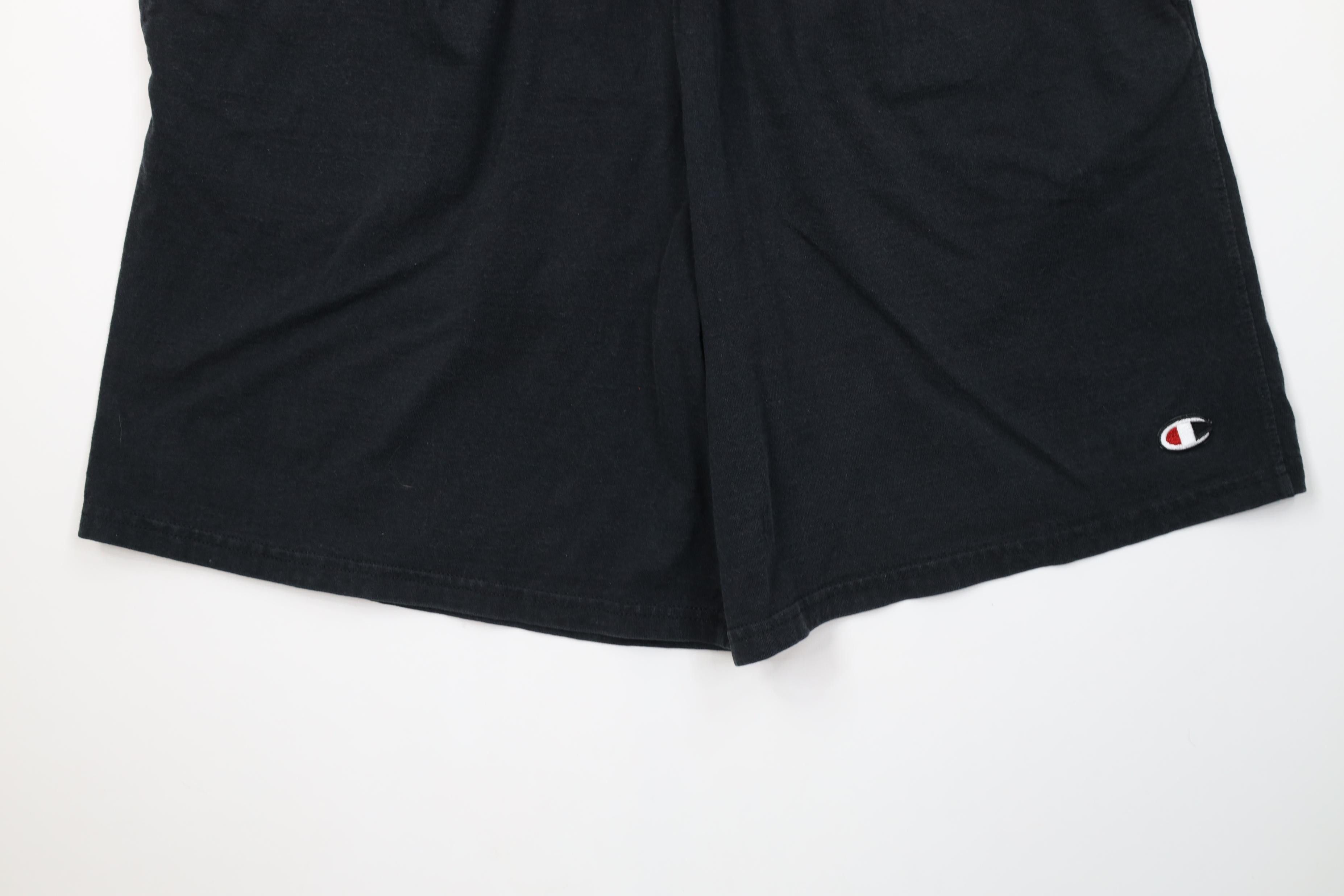 Champion Vintage Y2K Champion Heavyweight Above Knee Shorts Black Size US 36 / EU 52 - 4 Thumbnail