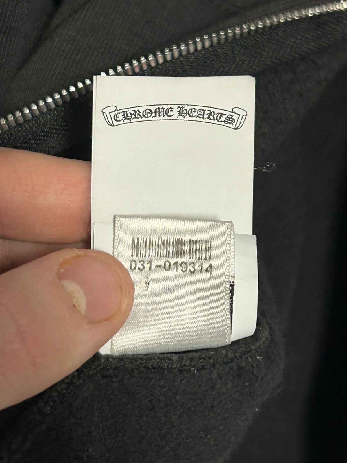 Chrome Hearts Paperjam Cross Patch Zip Up Hoodie Black