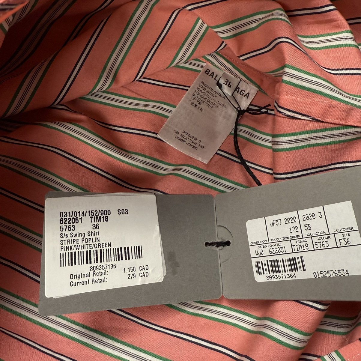 Balenciaga Balenciaga Striped Button Up Shirt Size US L / EU 52-54 / 3 - 6 Thumbnail