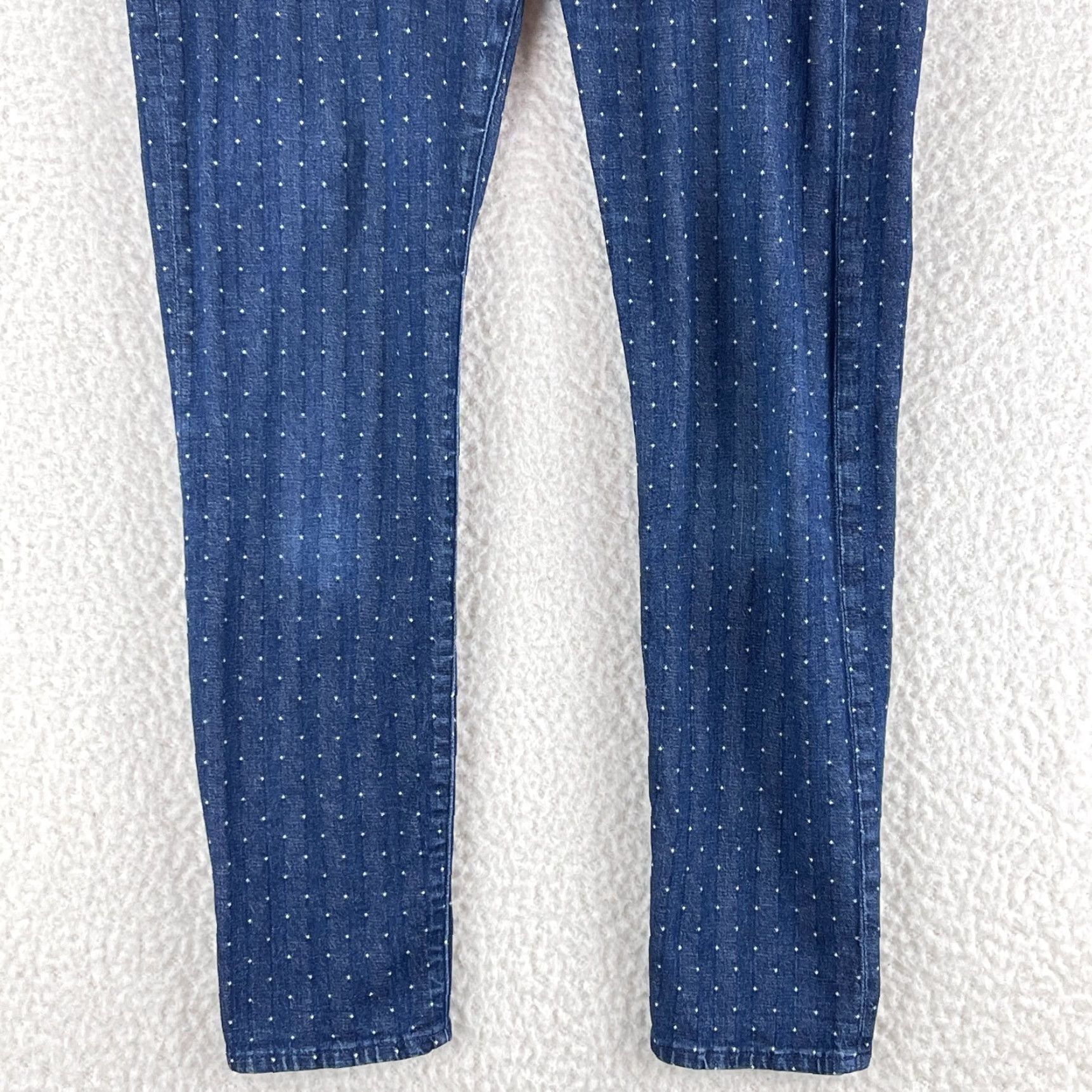 Scotch & Soda Scotch & Soda Jeans Womens Slim Tapered Mid-Rise Dot Print Blue Size 27 Regular Size 27" / US 4 / IT 40 - 3 Thumbnail