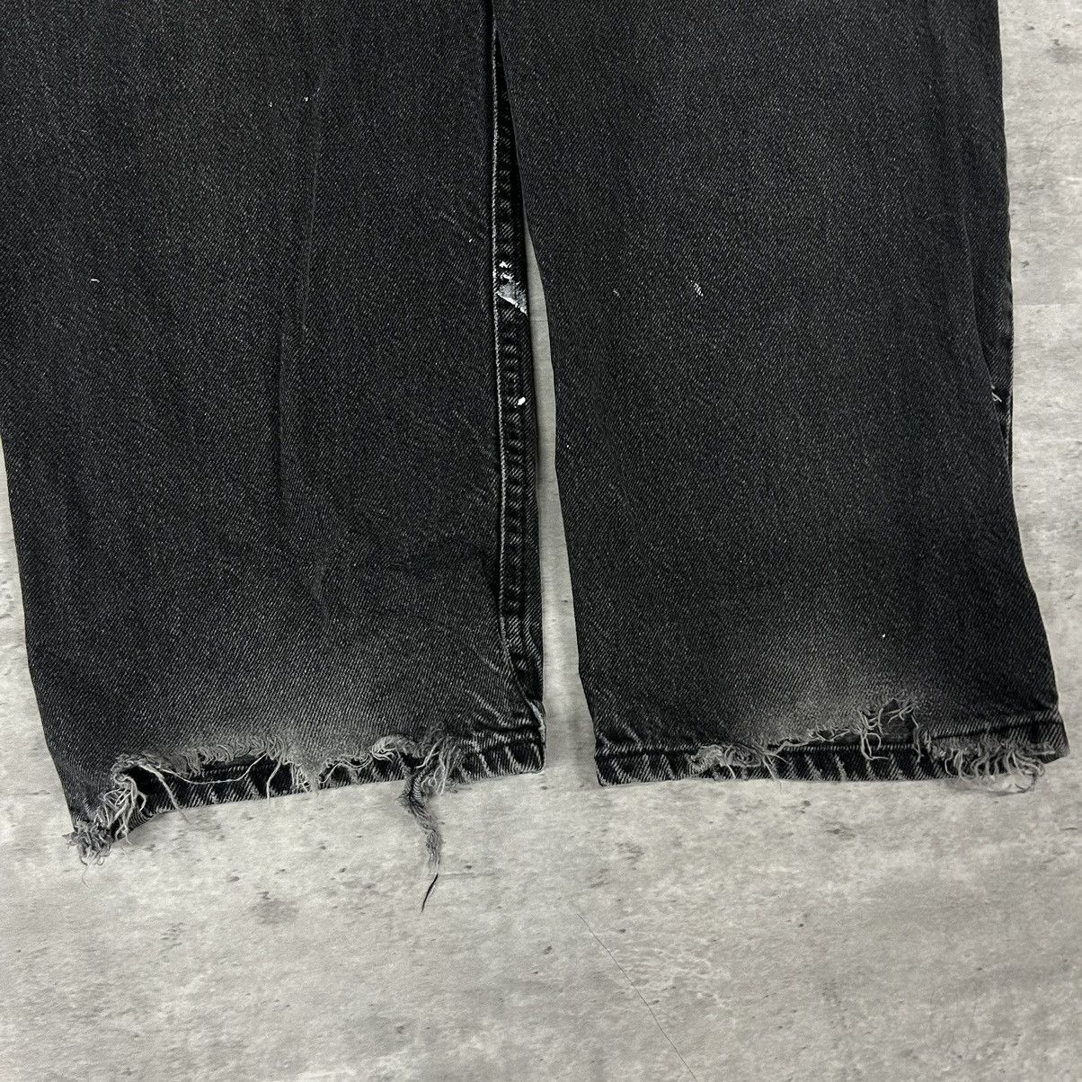 Vintage crazy faded black denim jeans size 38x32 Size US 38 / EU 54 - 7 Thumbnail