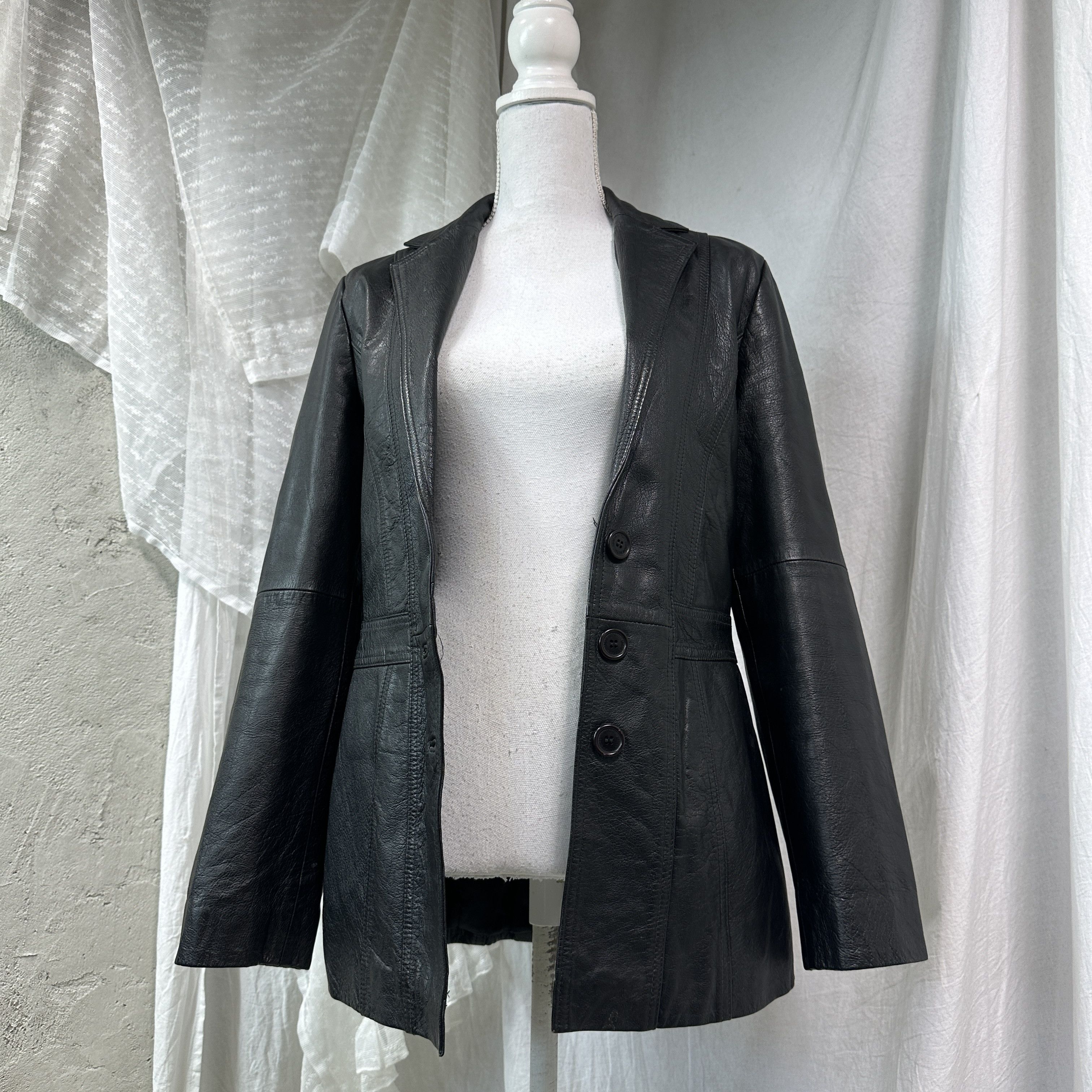 Vintage Vintage Avant Garde Grunge Biker Morgan Leather Jacket Y2K Size S / US 4 / IT 40 - 5 Thumbnail