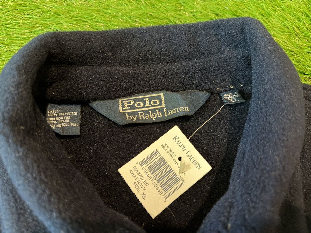 Polo Ralph Lauren NEW Vintage 90s Polo Ralph Lauren Blue Fleece Bomber Jacket Size US XL / EU 56 / 4 - 3 Thumbnail