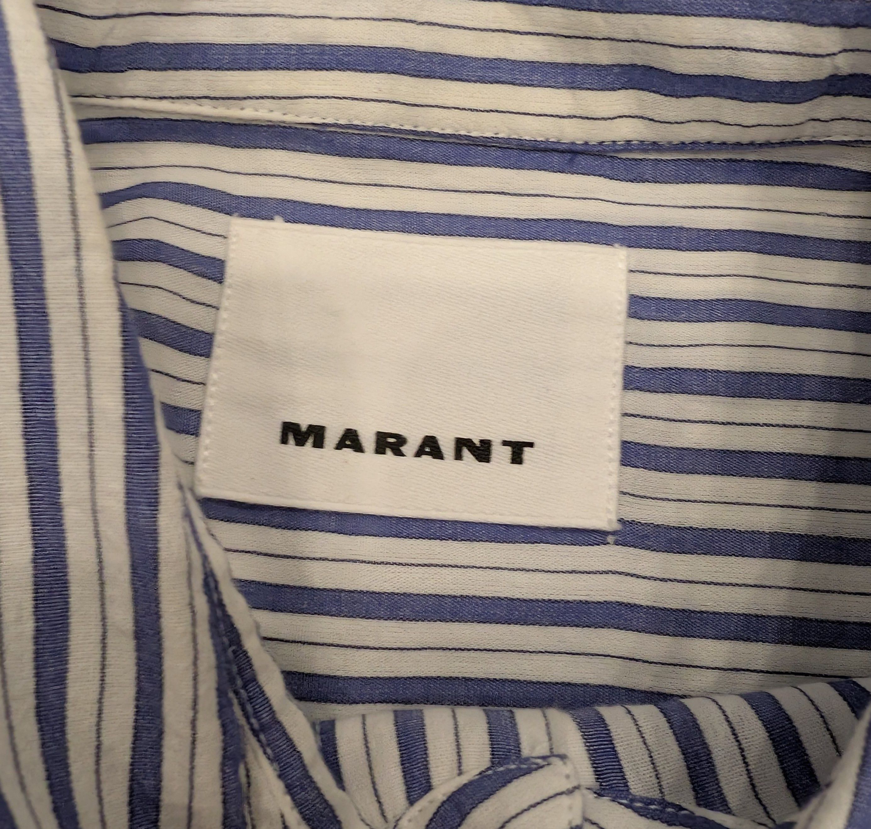 Isabel Marant Isabel Marant Labilio Shirt Striped Blue Size US M / EU 48-50 / 2 - 3 Thumbnail