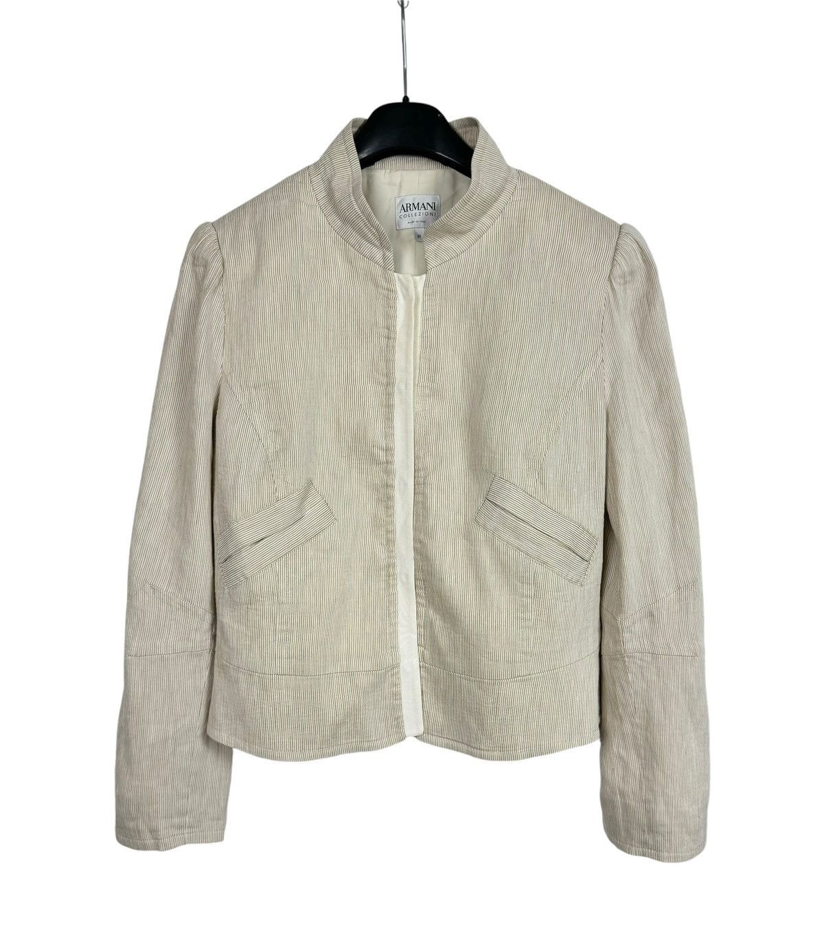 Armani Collezioni Armani Collezioni Striped Linen Jacket size 48 Size XL / US 12-14 / IT 48-50 - 8 Thumbnail