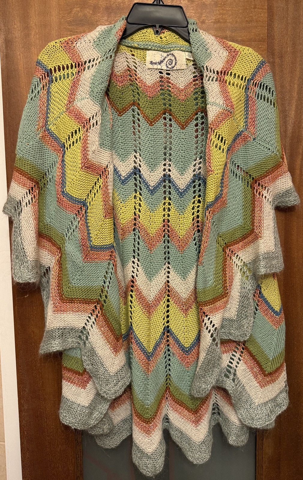 Anthropologie Anthropologie Rosie Neira Crochet Chevron Sweater Wool Size XS / US 0-2 / IT 36-38 - 1 Thumbnail