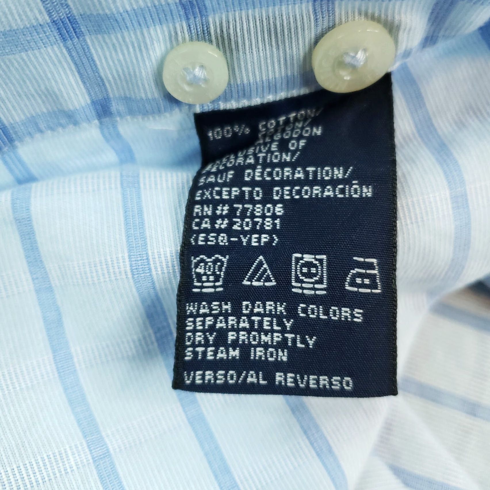 Tommy Hilfiger Tommy Hilfiger Short Sleeve Button Up Shirt Mens Large Blue Plaid Lightweight Size US L / EU 52-54 / 3 - 7 Thumbnail