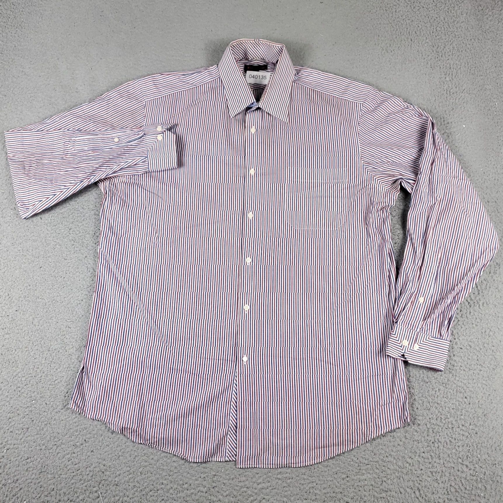 Ben Sherman Ben Sherman Shirt Mens Large Red White Blue Striped Casual Button Up Long Sleeve Size US L / EU 52-54 / 3 - 2 Thumbnail
