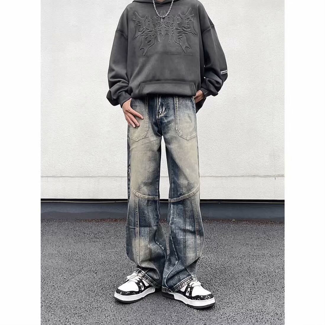 Japanese Brand Loose straight leg casual high street jeans Size US 32 / EU 48 - 1 Thumbnail