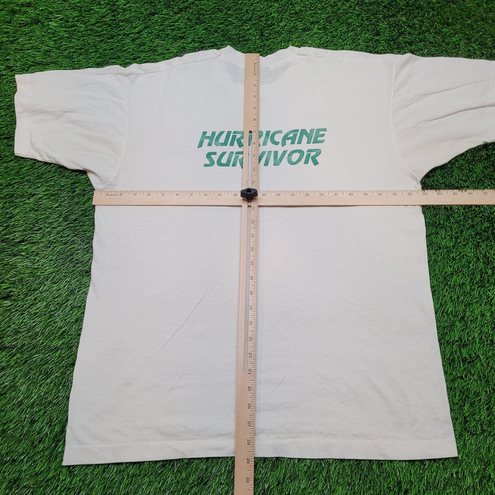 Fruit Of The Loom VTG 90s "Hurricane Survivor" Sage Software Promo T-Shirt L Size US L / EU 52-54 / 3 - 7 Thumbnail