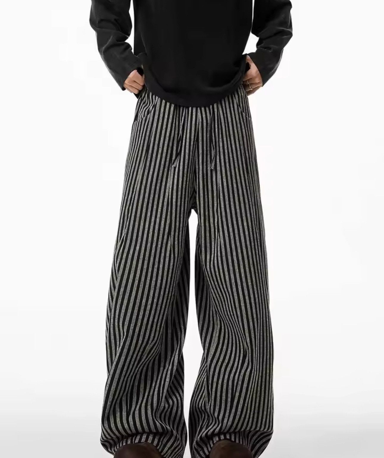 Vintage Striped Streetwear Loose Baggy Japanese Sweatpants Size US 32 / EU 48 - 4 Thumbnail