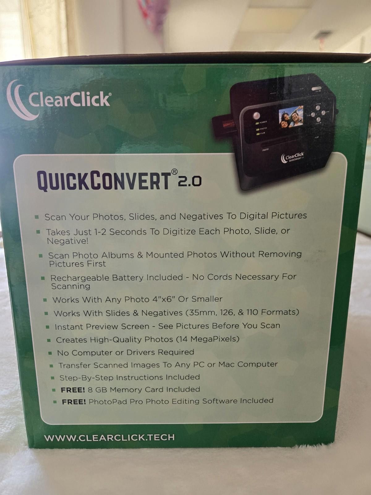 Other ClearClick 14 MP QuickConvert 2.0 Portable Photo film Scanne Size ONE SIZE - 7 Thumbnail