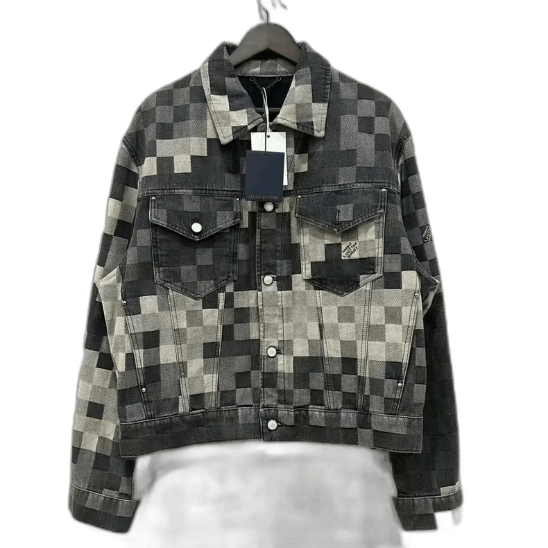 Louis Vuitton Louis Vuitton Louis Vuitton Checkerboard Denim Jacket-2506 Size US XXL / EU 58 / 5 - 1 Thumbnail