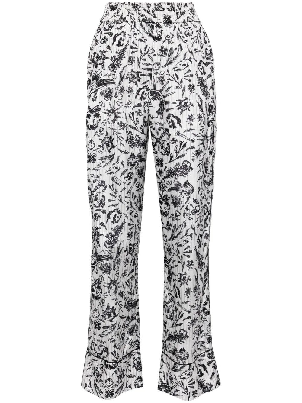 Off-White o1y1225 Sweatpant in Black/White Size 28" / US 6 / IT 42 - 1 Thumbnail