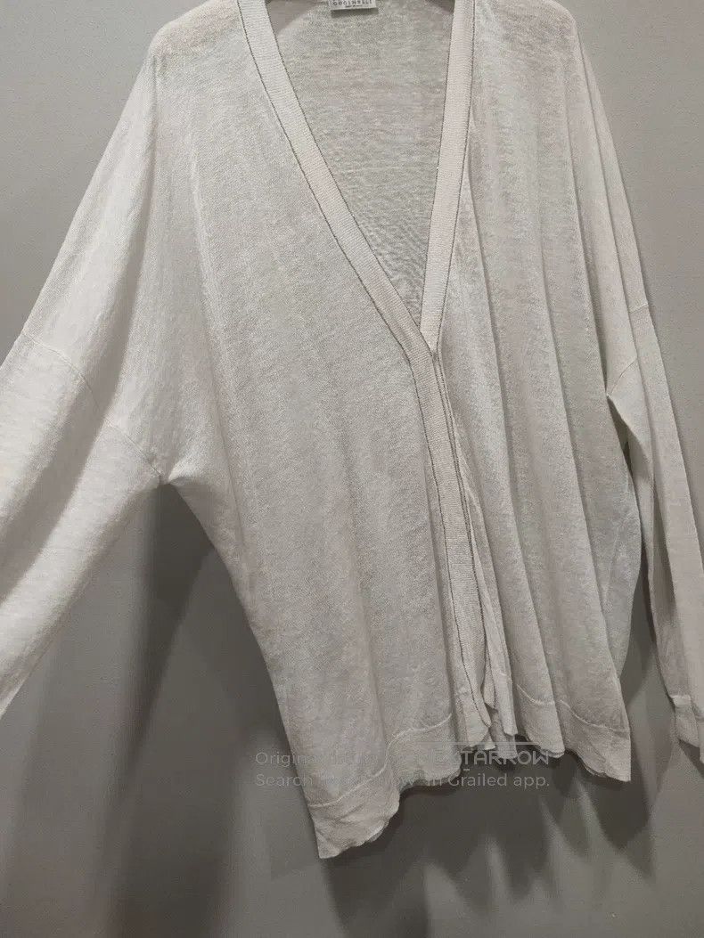 Brunello Cucinelli Brunello Cucinelli Linen sequin cardigan Size XL / US 12-14 / IT 48-50 - 3 Thumbnail