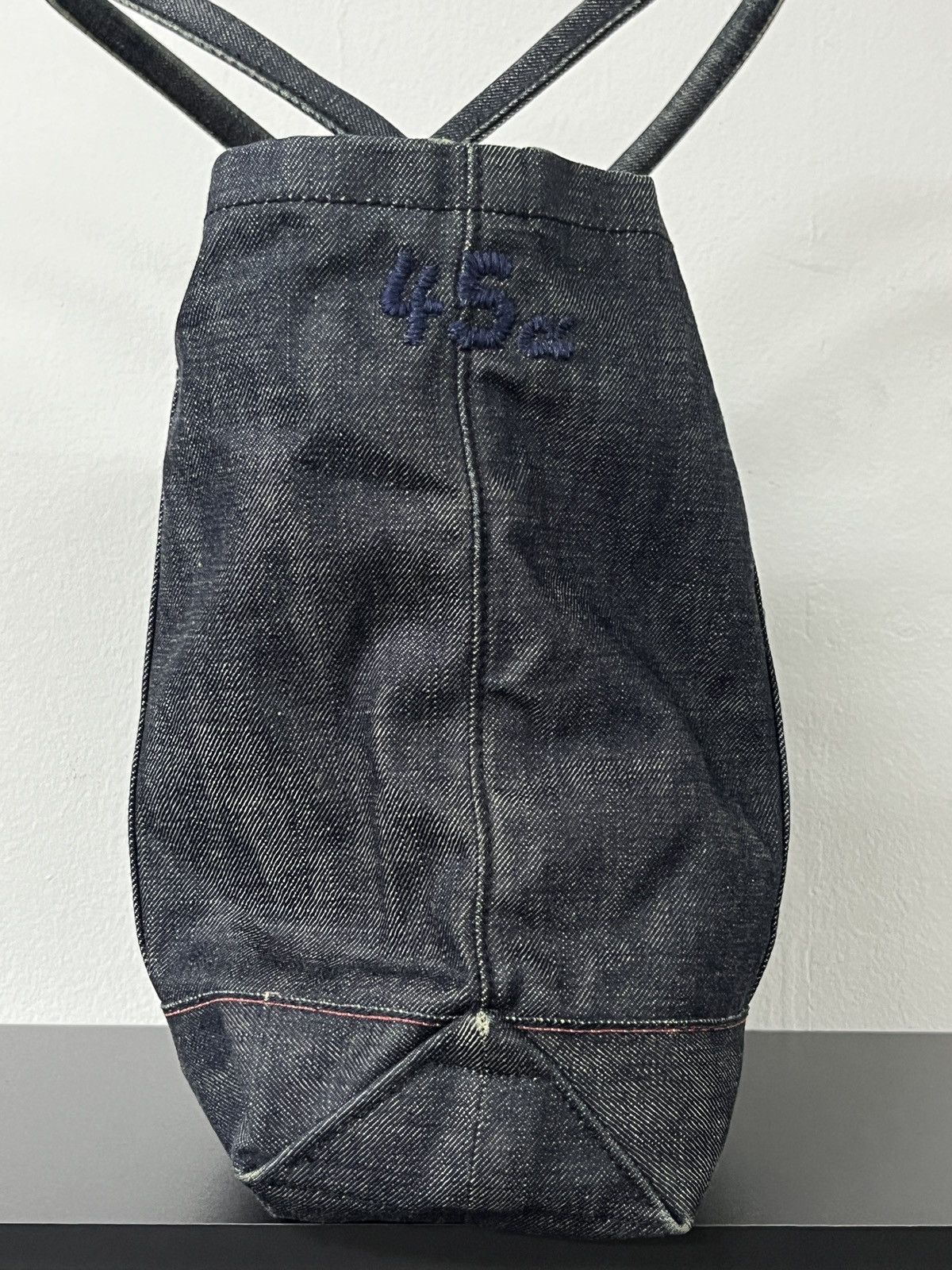 45rpm Vintage 45rpm Japan Contra Faded Raw Denim Selvedge ToteBag Size ONE SIZE - 6 Thumbnail