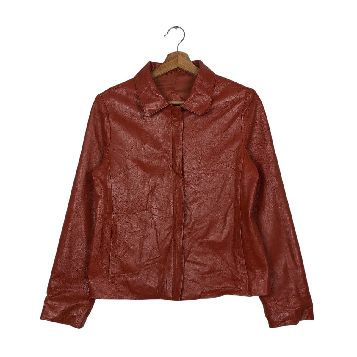 Japanese Brand 📌Vintage Cropped Leather Jacket Zipper Lio Bell IsseyMiyake Size US M / EU 48-50 / 2 - 2 Thumbnail
