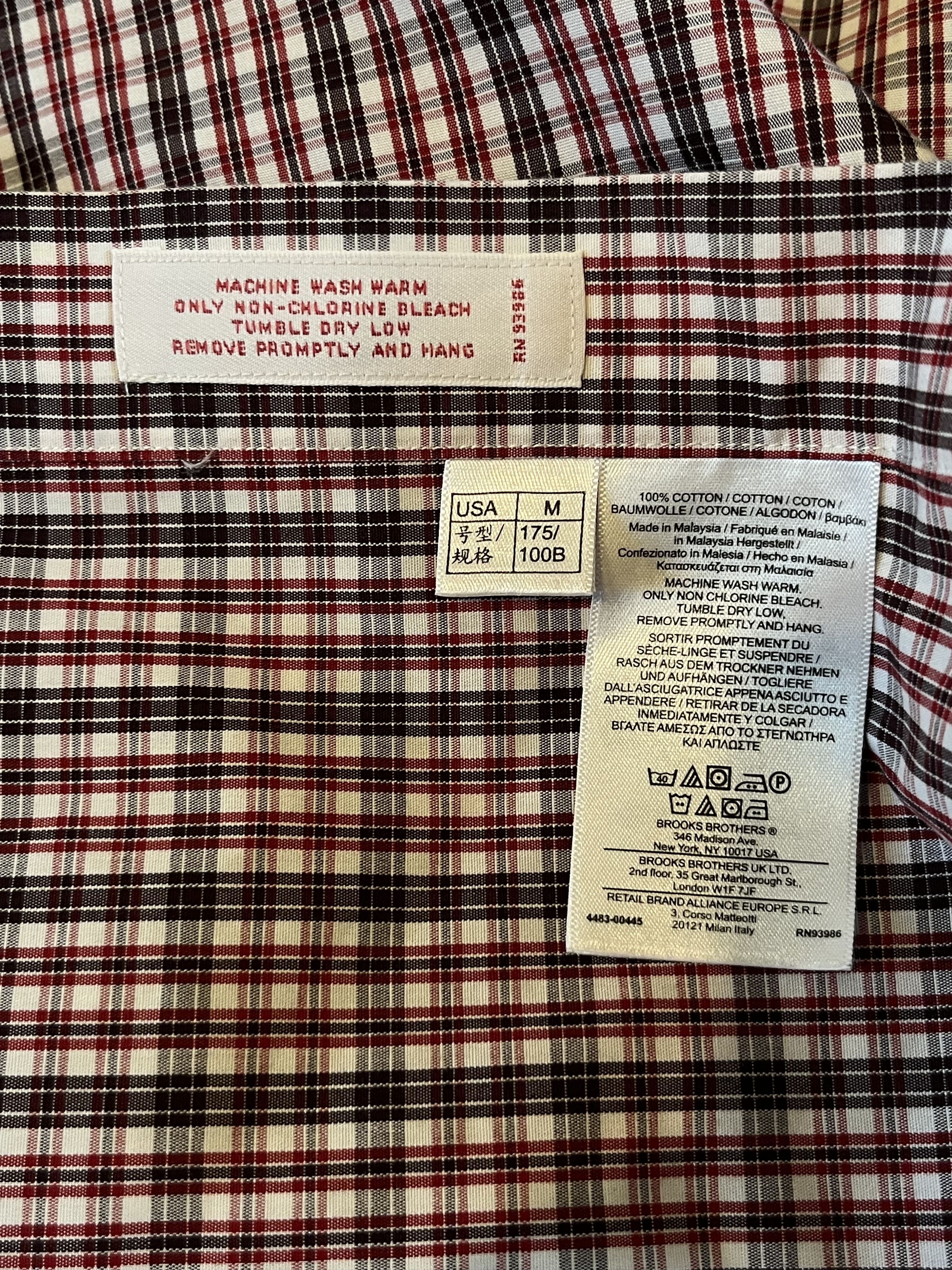 Brooks Brothers × Vintage Vintage 90s Brooks Brothers Button Down Checked Cotton Shirt Size US M / EU 48-50 / 2 - 5 Thumbnail