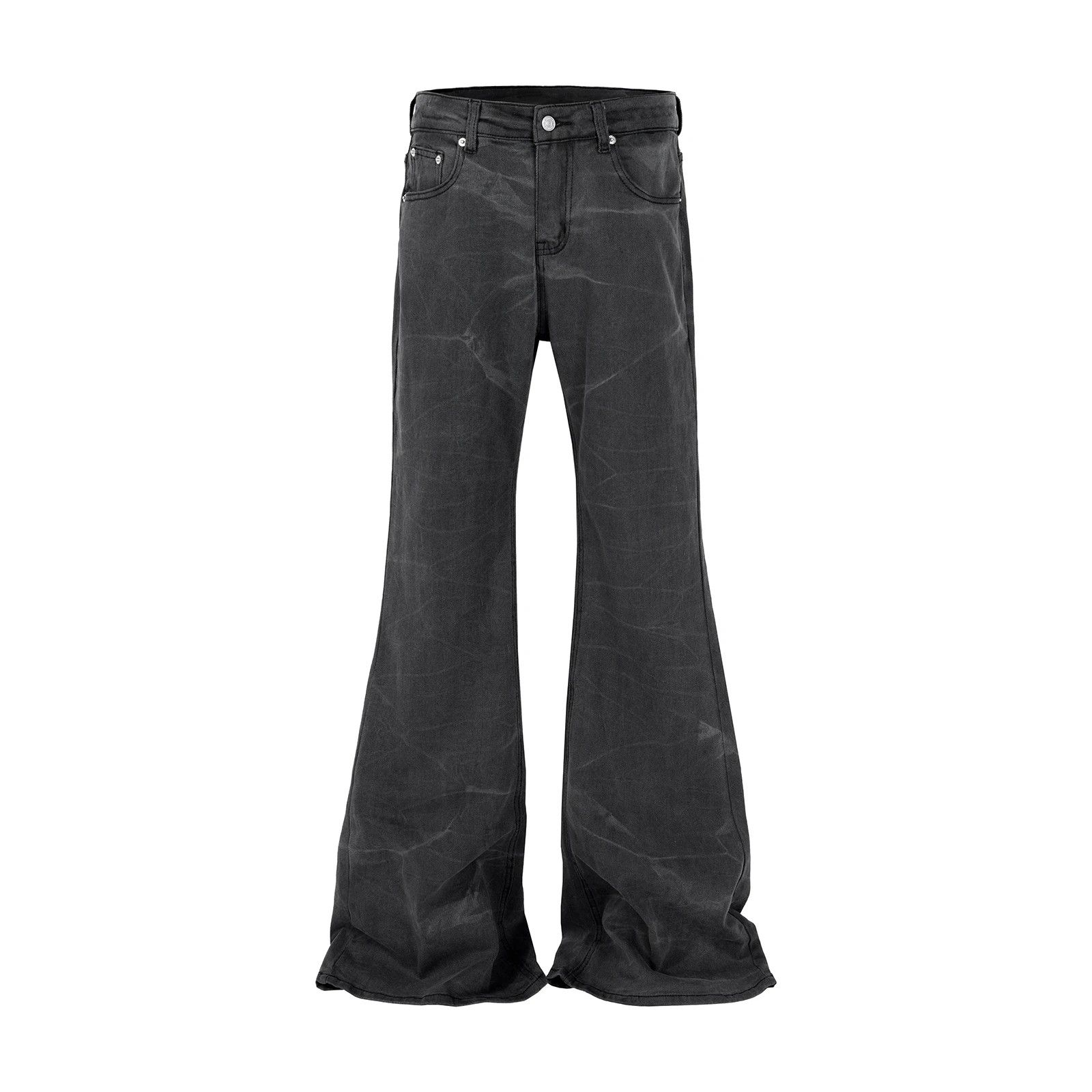 Japanese Brand × Jean Streetwear Washed Water Wave Patterned Size US 29 - 1 Thumbnail