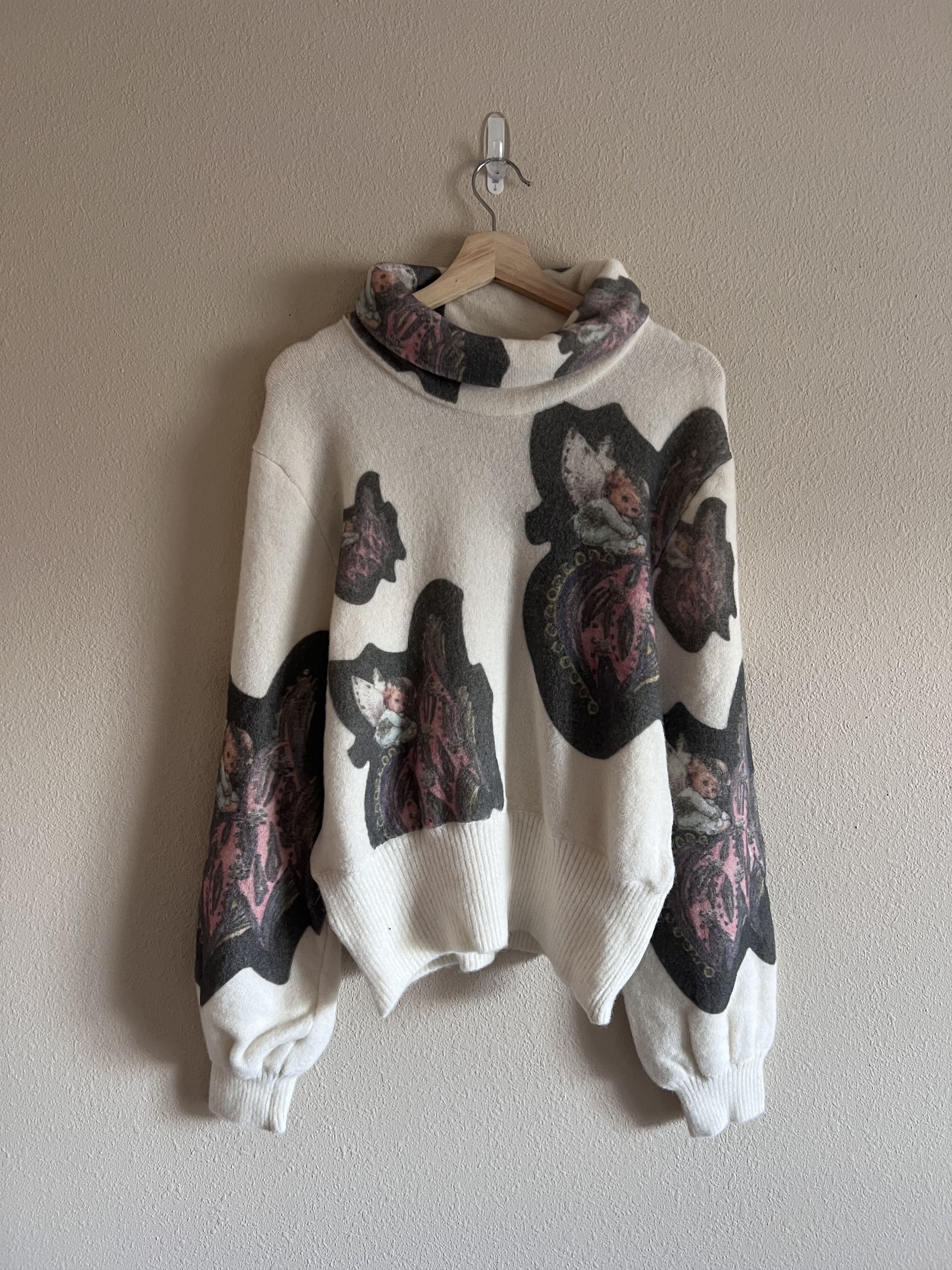 image of Kiko Kostadinov Angelos Jumper Sweater In Pink Off White, Men's (Size Large)