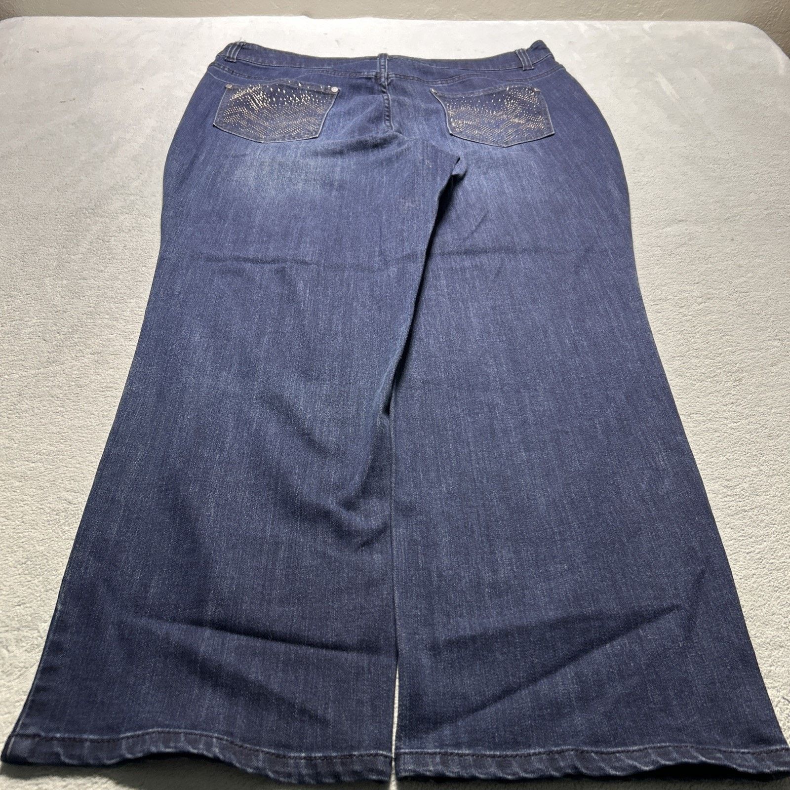 Miss Me 2000s Beyond Baggy Jeans Womens 14 38x28 Rhinestone Hamilton Size 36" / US 14 / IT 50 - 2 Thumbnail