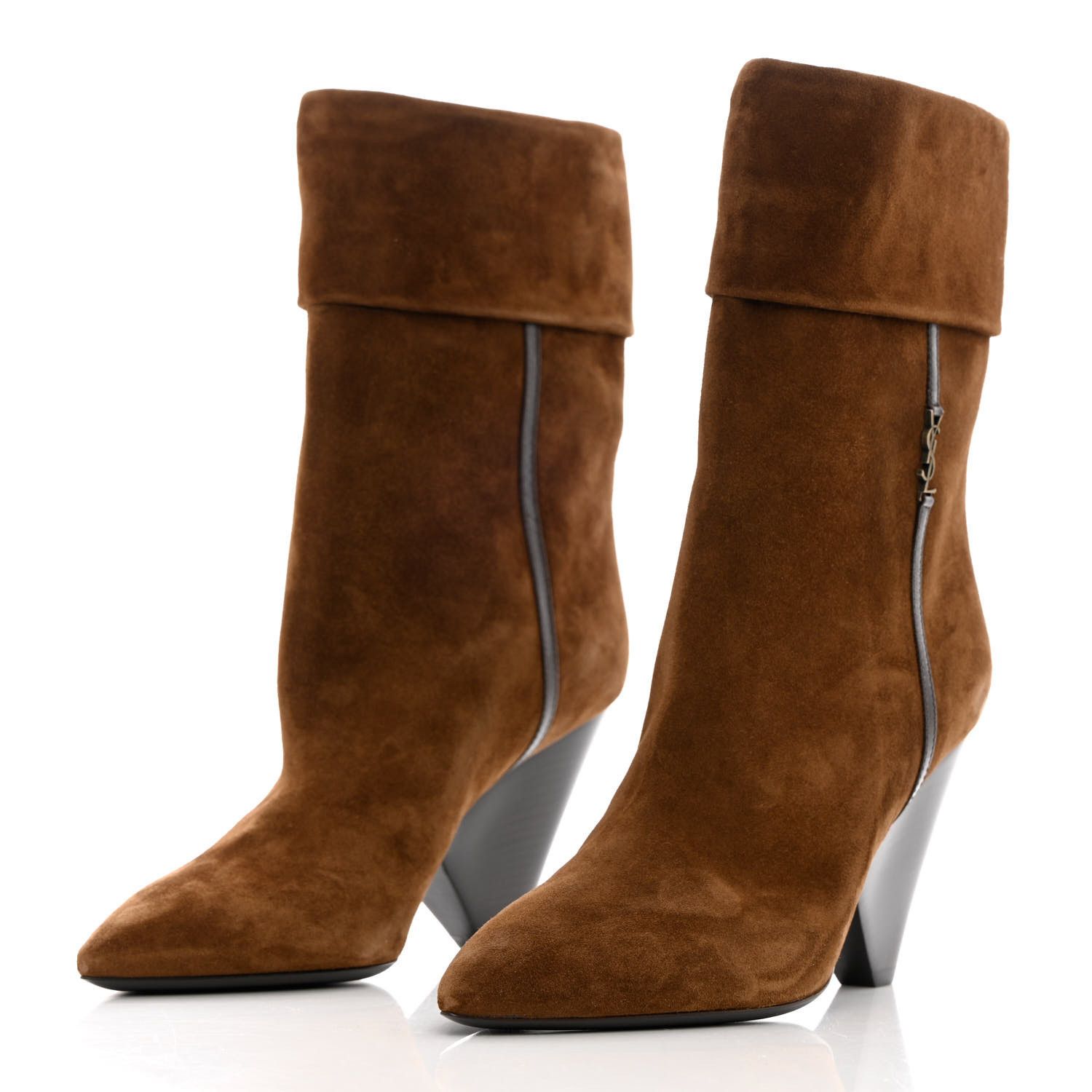 Saint Laurent Paris o1b1hav110924 Niki Suede Boots in Brown Size US 7.5 / IT 37.5 - 3 Thumbnail