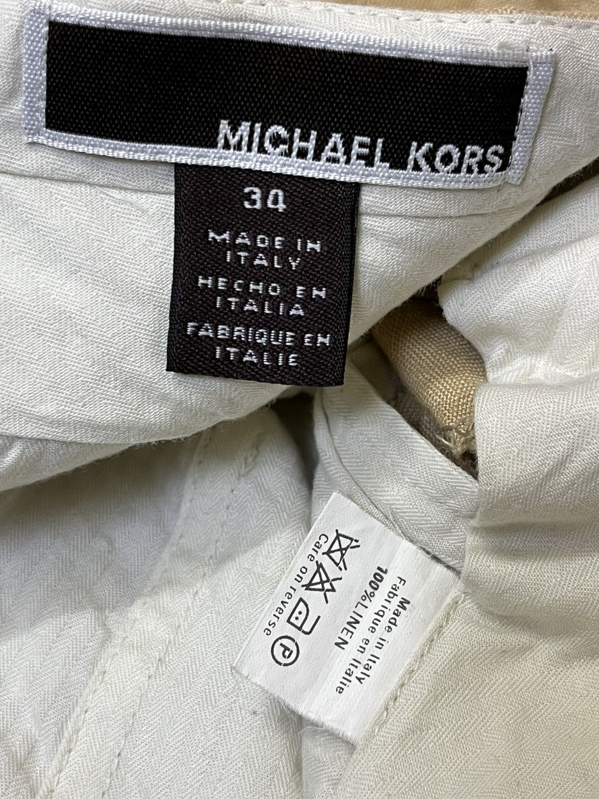 Michael Kors CASUAL🔥MICHAEL KORS BAGGY LINEN CASUAL PANTS Size US 33 - 17 Thumbnail